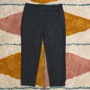 LOFT Gray Plaid Trousers